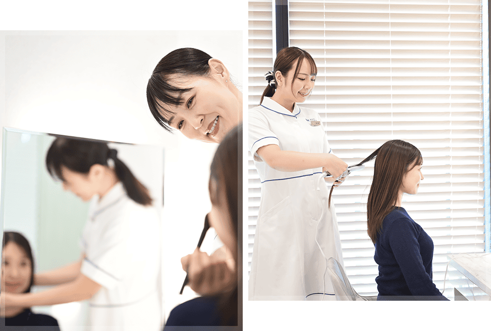美容師が在籍で安心＆キレイに